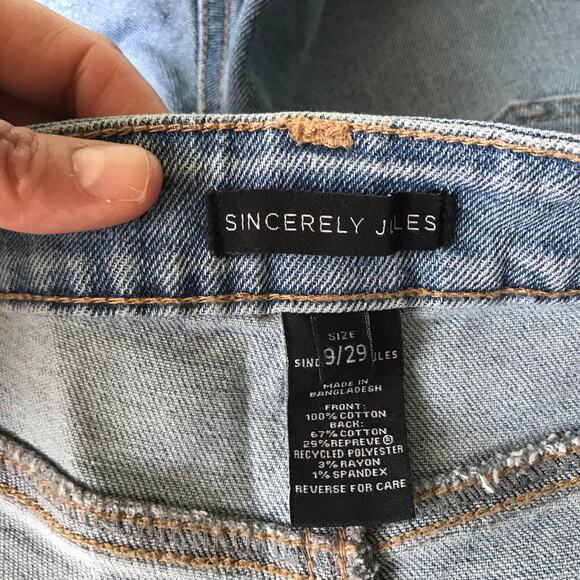 Sincerely Jules Shorts Size 9 29 Jeans Cut Off Super High Rise Vintage Babe Boho - Picture 9 of 10